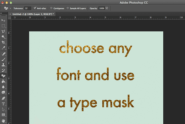 Gold Leaf Hand Lettering with Photoshop